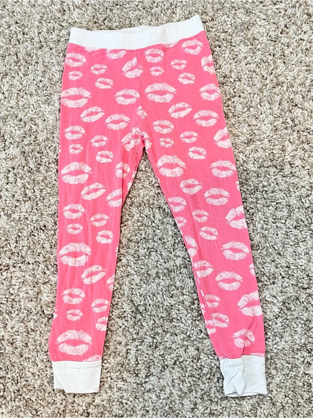 Little Sleepies Pink Lip-Print Pajama Set Bamboo